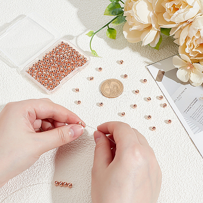 300Pcs Rack Plating Brass Spacer Beads KK-PH0012-43D-RG-1