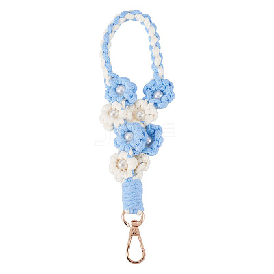 Hand-woven Flower Pendant Decorations KEYC-TAC0009-02KCG-04-1