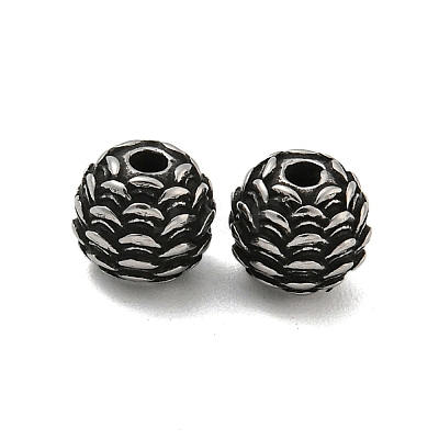 Round 304 Stainless Steel Beads STAS-E214-01AS-02-1