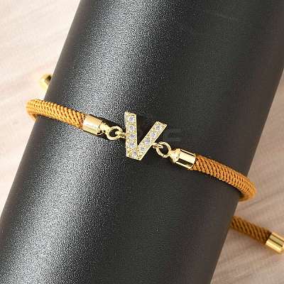Adjustable Nylon Cord Bracelets BJEW-C096-01G-22-1