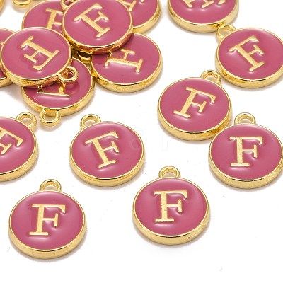 Golden Plated Alloy Enamel Charms ENAM-S118-08F-1