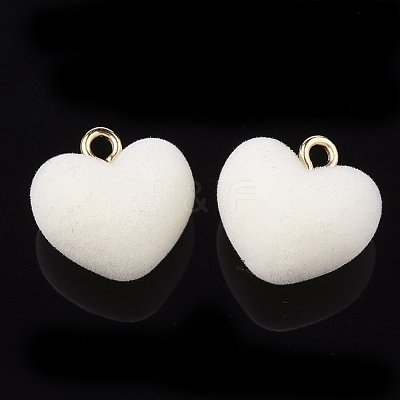 Flocky Acrylic Pendants FIND-T046-28-08-1