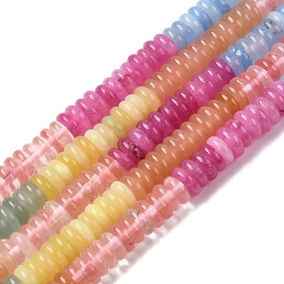 Cherry Quartz Glass & Dyed Natural White Jade & Green Aventurine Beads Strands X-G-H333-02C-1