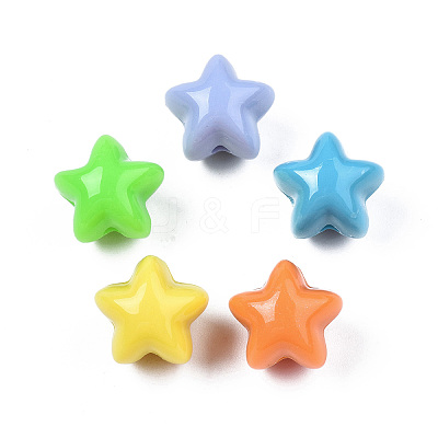 Opaque Acrylic Beads X-MACR-N009-009-1