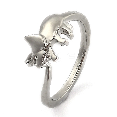 Brass Cuff Rings RJEW-I076-04P-1