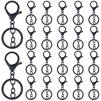 24Pcs Alloy Keychain Clasps KEYC-SC0001-82EB-1