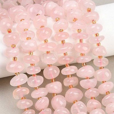 Natural Rose Quartz Beads Strands G-RM250109-A18-1
