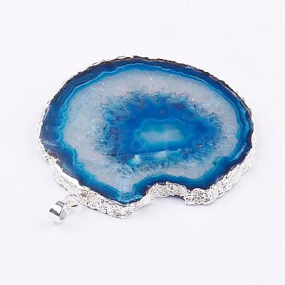 Natural Agate Big Pendants G-P305-E05-S-1