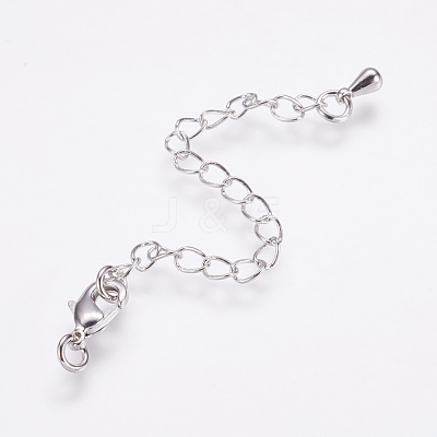Long-Lasting Plated Brass Chain Extender KK-F711-10P-1