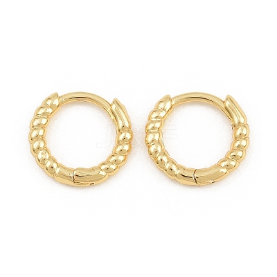 Brass Huggie Hoop Earrings KK-CBA8324-18D-G-1