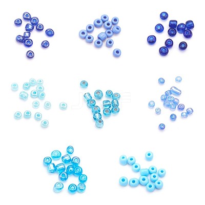 1 Box Mixed 6/0 Glass Seed Beads Round  Loose Spacer Beads SEED-X0050-4mm-04-1