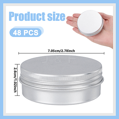 Round Aluminum Packing Boxes CON-WH0112-054-1
