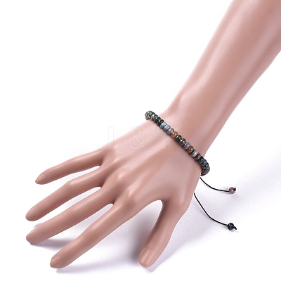 Braided Bead Bracelets BJEW-JB04913-03-1