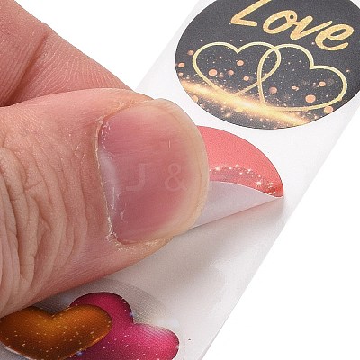 Valentine's Day Round Paper Stickers LS-DIY-I107-03B-1
