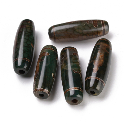 Tibetan Style dZi Beads X-TDZI-E004-04-1