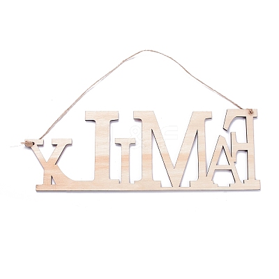 Density Board Wooden Wall Ornament Doorplate Pendants HJEW-C004-15-1