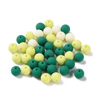Rubberized Style Imitated Silicone Acrylic Beads X1-MACR-D029-01I-1