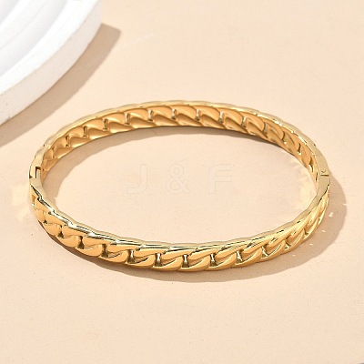 304 Stainless Steel Hinged Bangles for Women AJEW-P127-26G-1