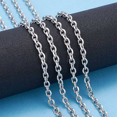 Tarnish Resistant 304 Stainless Steel Cable Chains CHS-P007-27P-03-1