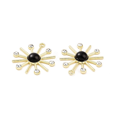 Glass Imitation Cat Eye Pendants PALLOY-F292-01G-01-1