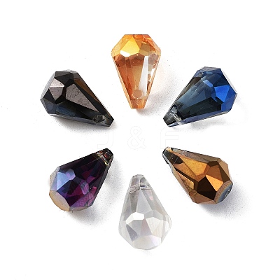 Electroplate Teardrop Glass Beads EGLA-A036-06-1