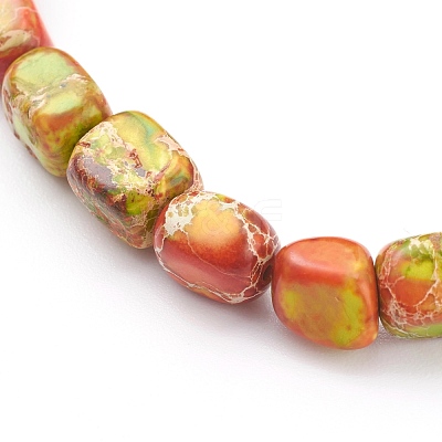 Natural Regalite/Imperial Jasper/Sea Sediment Jasper Beads Stretch Bracelets BJEW-JB05927-1