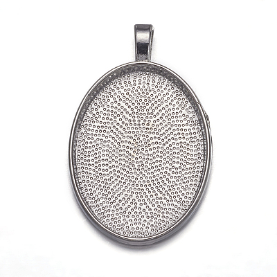 Alloy Pendant Cabochon Settings LS-PALLOY-A15657-N-NF-1
