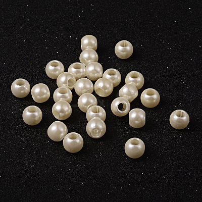 ABS Plastic Imitation Pearl European Beads MACR-R530-12mm-A41-1