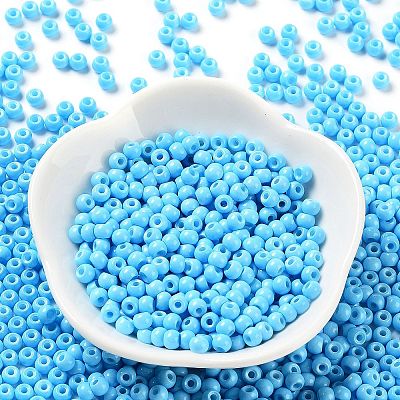 Baking Paint Glass Seed Beads SEED-H002-I-B504-1