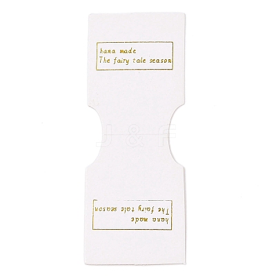Folding Word Pattern Paper Jewlery Display Cards for Necklaces CDIS-T004-17-1