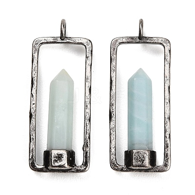 Natural Flower Amazonite Pendants GG-CBACC2B-06AS-03-1