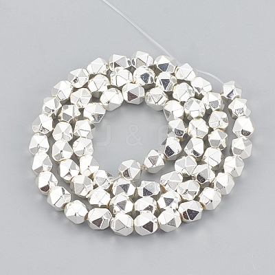 Electroplate Non-magnetic Synthetic Hematite Beads Strands G-N0322-15S-1