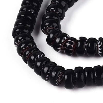 Handmade Millefiori Glass Beads Strands LAMP-T021-27B-02-1