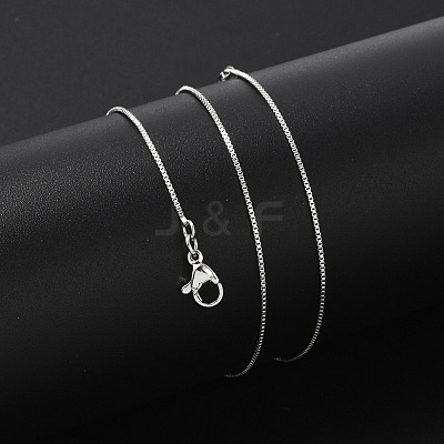 Brass Box Chain Necklaces for Women NJEW-D302-41P-1