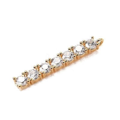 Brass Micro Pave Cubic Zirconia Pendants KK-F901-03B-G-1