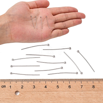 Tarnish Resistant 304 Stainless Steel Ball Head pins STAS-N017-02-25mm-1
