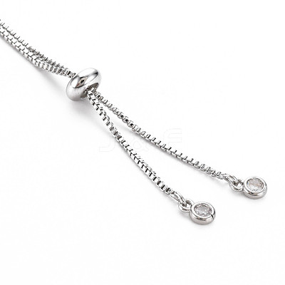 Cubic Zirconia Tennis Bracelet BJEW-T020-03B-01P-1