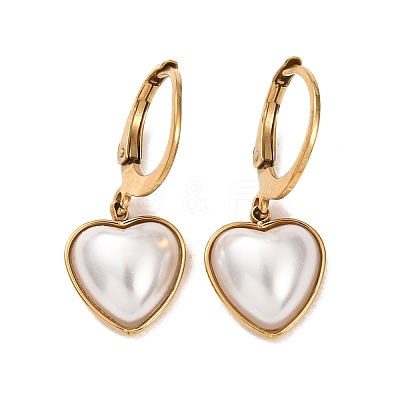 Valentine's Day 304 Stainless Steel Leverback Earrings EJEW-D358-03G-1
