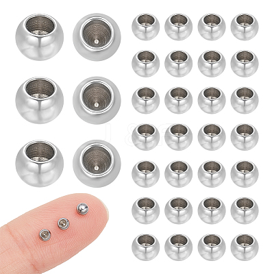 202 Stainless Steel Beads STAS-UN0052-44-1
