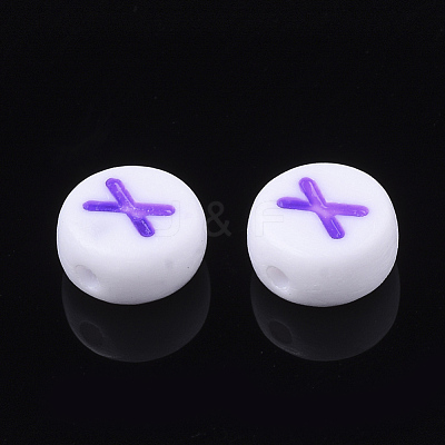 Initial Acrylic Beads OACR-E001-20X-1