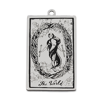 Non-Tarnish 201 Stainless Steel Pendants STAS-S105-LA211-4-1