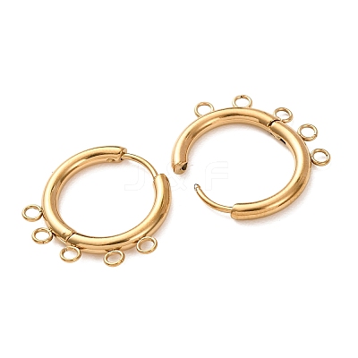 304 Stainless Steel Hoop Earring Findings STAS-D183-02B-G-1