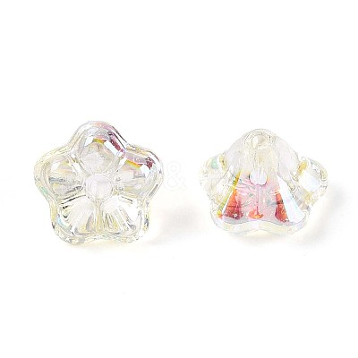 Electroplate Transparent Glass Beads Strands EGLA-N055-03A-11-1