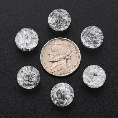 Transparent Crackle Acrylic Beads MACR-S373-66A-N12-1