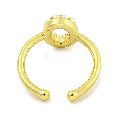 Rack Plating Brass Open Cuff Rings for Women RJEW-F162-01G-O-1
