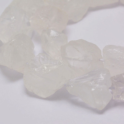 Raw Rough Natural Quartz Crystal Beads Strands G-F403-11-1
