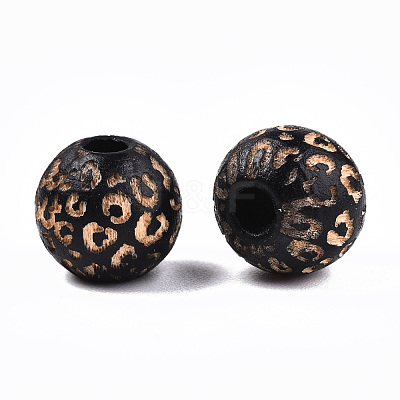 Painted Natural Wood Beads WOOD-T021-53A-M-1