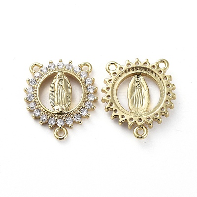 Brass Micro Pave Cubic Zirconia Chandelier Component Links X-ZIRC-G157-32G-1