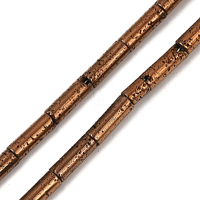 Electroplated Natural Lava Rock Beads Strands G-K388-03A-04-1