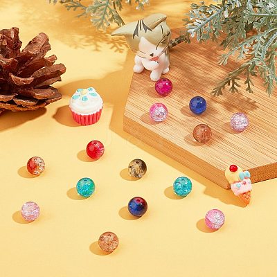 Round Transparent Crackle Glass Beads CCG-X0008-01-8mm-1